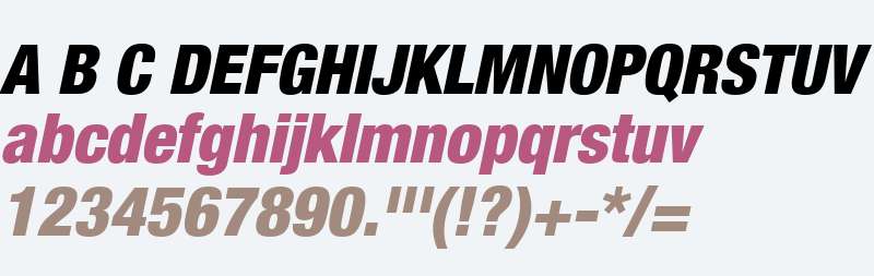 Helvetica Neue LT Com 97 Black Condensed Oblique V1