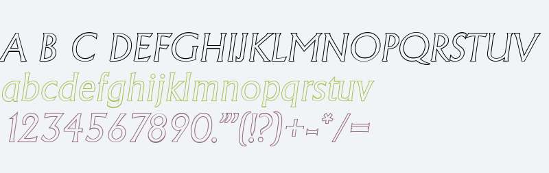 AdelonOutline-Light-Italic