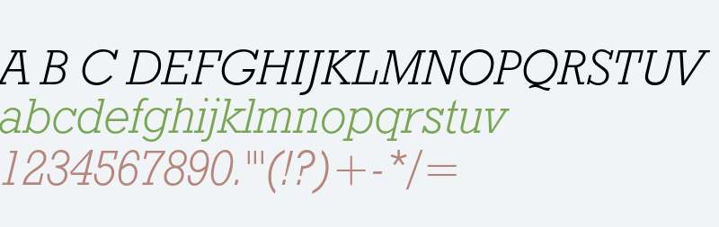 Geometric Slabserif 712 Light Italic