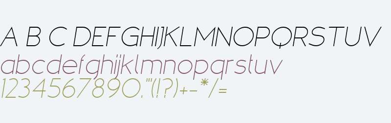 MB NOIR W01 Light Italic