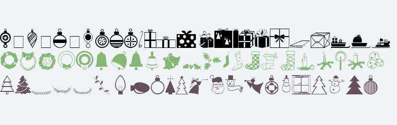 Xmas Font Dingbats