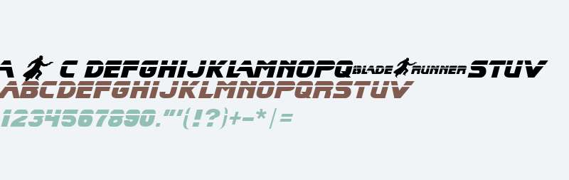 Blade Runner Movie Font 2