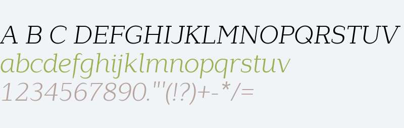 Lagu Serif Light Italic