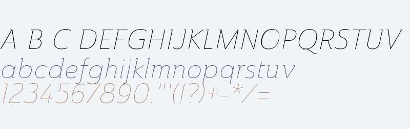 Ainslie W01 Norm Thin Italic V2