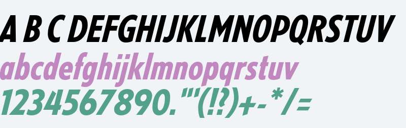 Uni Grotesk Cond Std Bld Ita