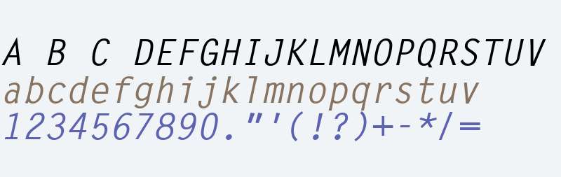 Letter Gothic W01 L Medium Ital