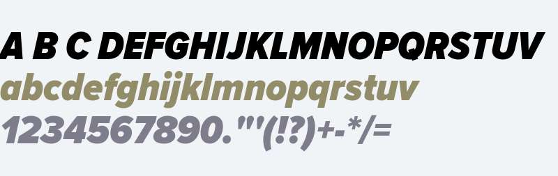 Proxima Nova Condensed Black Italic
