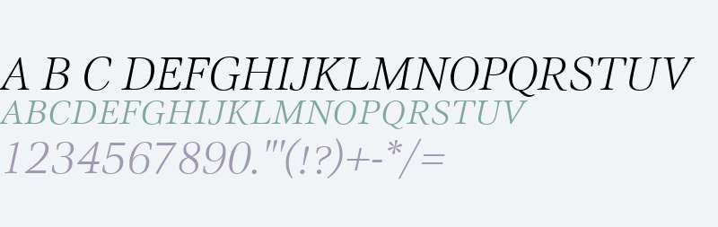 Civita W01SC ExtraLight Italic