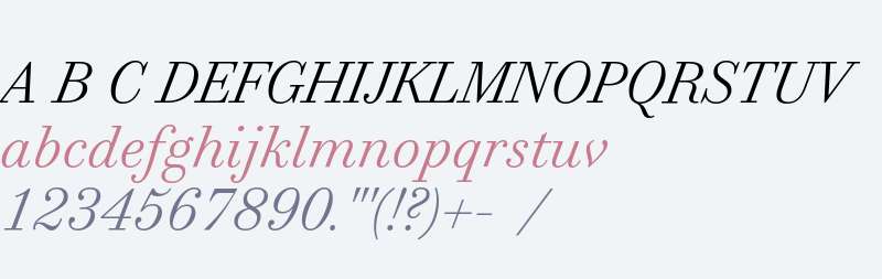 Trianon Text Light Italic