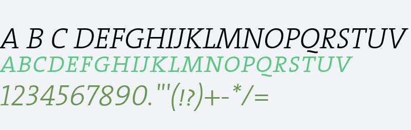 TheSerif Light Caps Italic