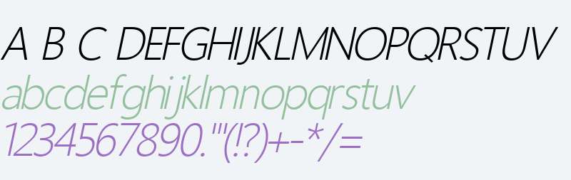 Homizio Nova Light Italic