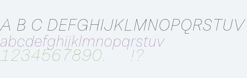 Allrounder Grotesk Test Thin Italic