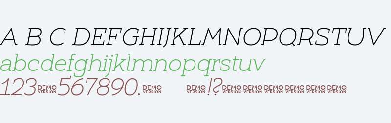 Umba Slab Demo Thin Italic