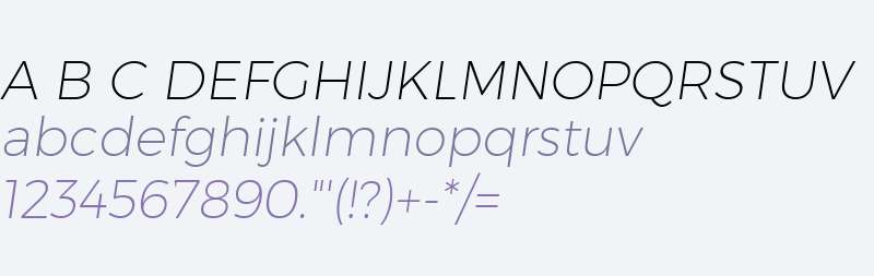 Trueno UltraLight Italic