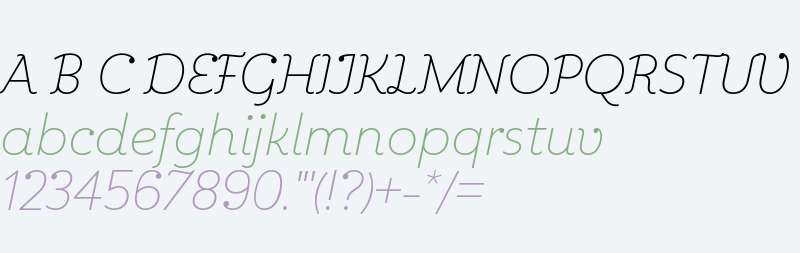 Kleide W00 Thin Italic