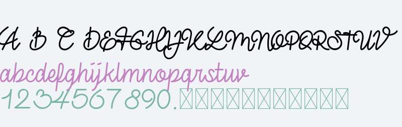 THE CURSIVE FONT (DEMO VERSION)