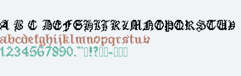Pixeled English Font