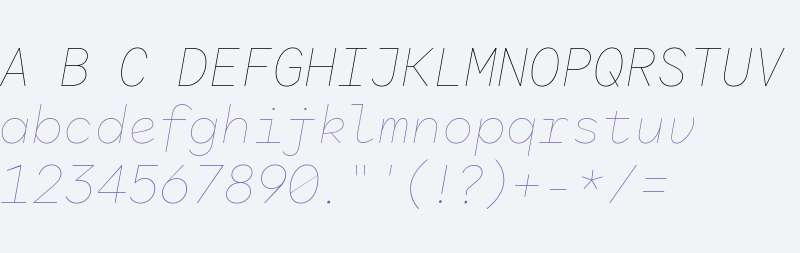 Antikor Text Hairline Italic