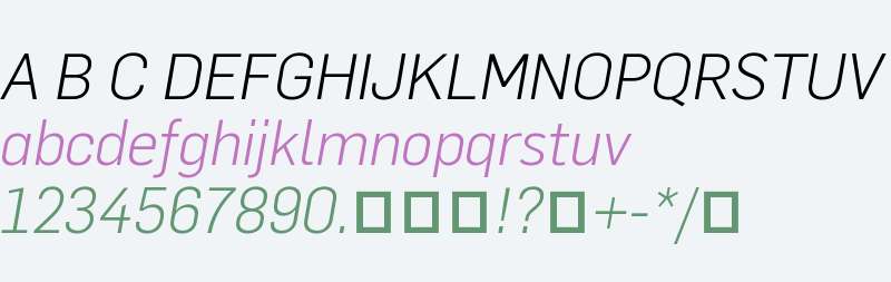 Flama Trial Light Italic