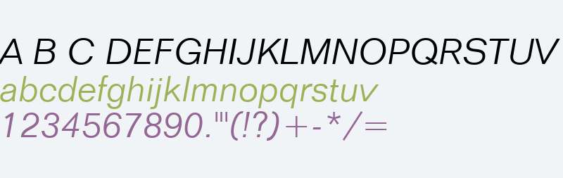 Folio W01 Light Italic