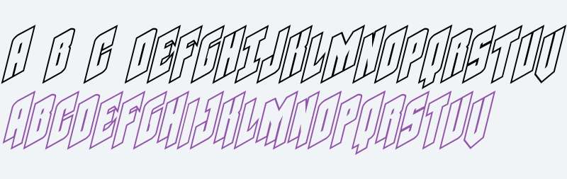 Galaxy Force Outline Italic