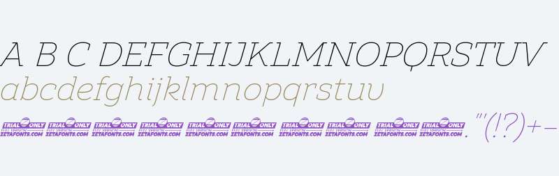 Amazing Slab Trial Extralight Italic