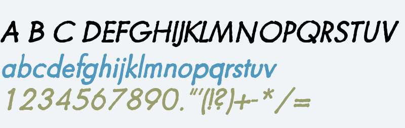 Futuramano W01 Plain Italic