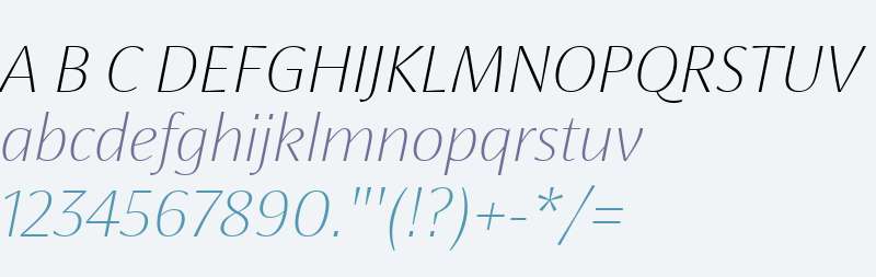 KoningDisplay UltraLight Italic