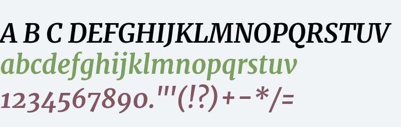 Merriweather Bold Italic