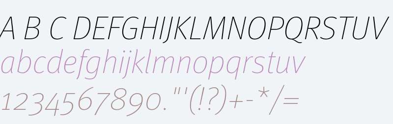 Meta W07 Thin Italic