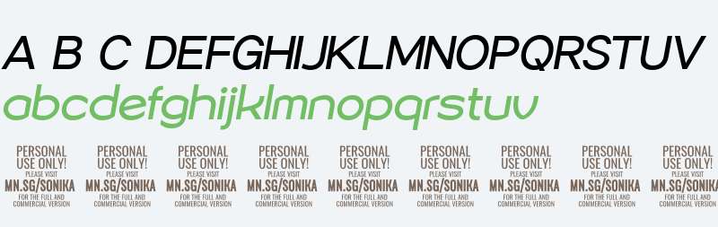 Sonika PERSONAL USE Regular Italic