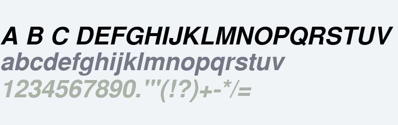 NimbusSanLCY Bold Italic