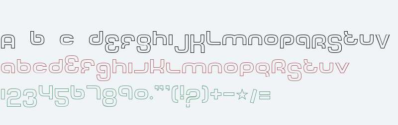 Tech Font Outline