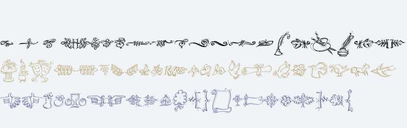 DF Calligraphic Ornaments Calligraphic Ornaments Plain