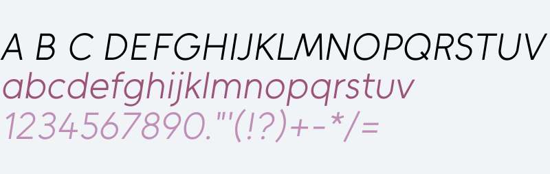 Unageo Light italic