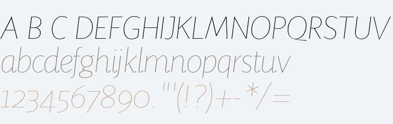 Sensibility W01 Thin Italic