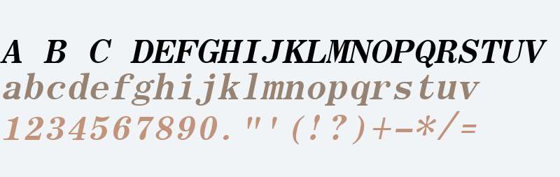 RomanFixedWidth Bold Italic