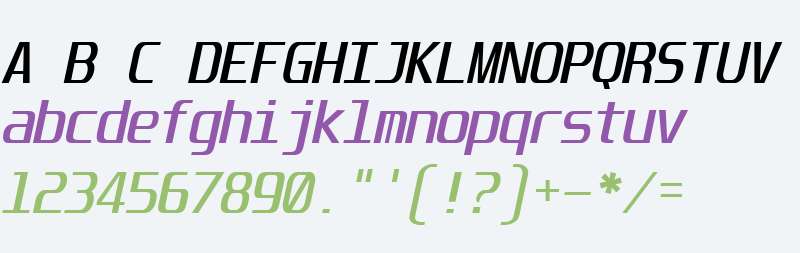 Unispace W00 Italic