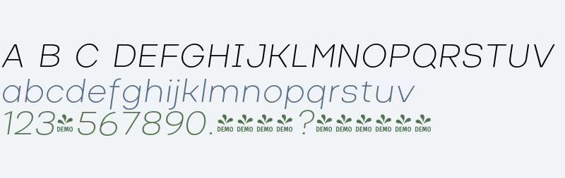 FSP DEMO - Masiva Light Italic