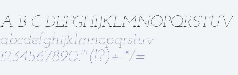 Josefin Slab Thin Italic