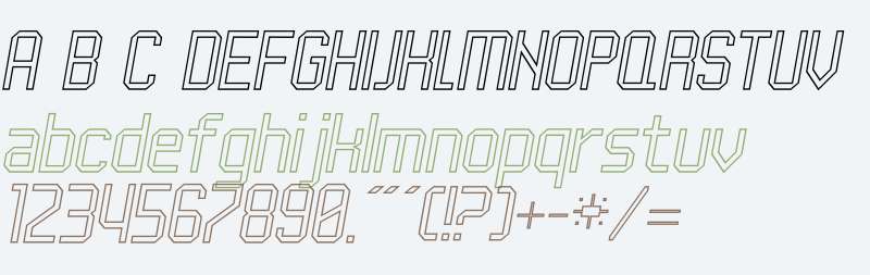 UNDAOutline Fine Italic W00 Rg