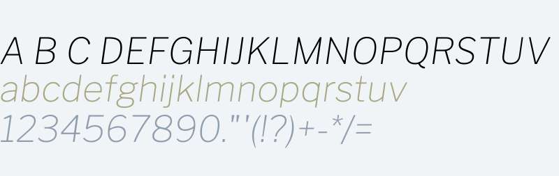 Libre Franklin Thin Italic