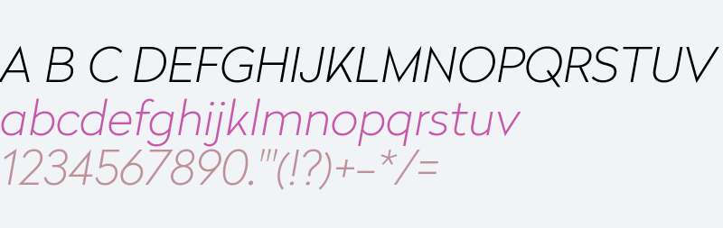 Radikal W03 Thin Italic
