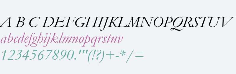 Garamond W01 Italic