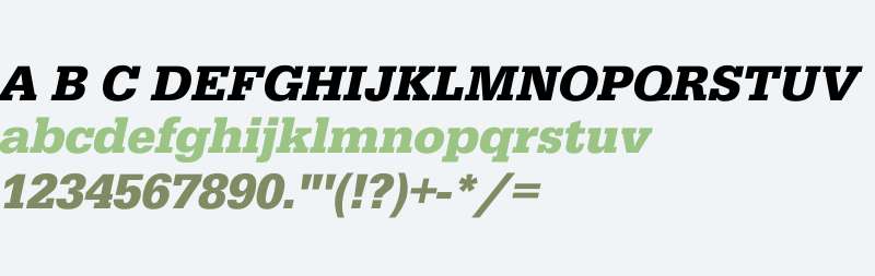 Serifa W01 Bold Italic