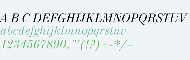 New Standard W01 Italic