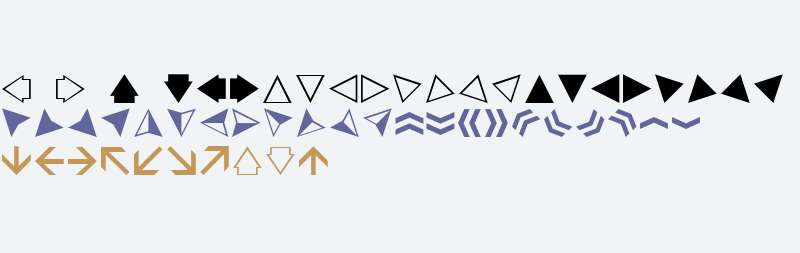 Acta Symbols W95 Arrows