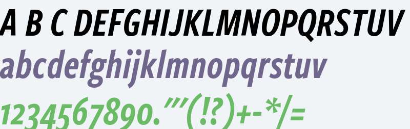 FreightSansCmp W03 Semi Italic