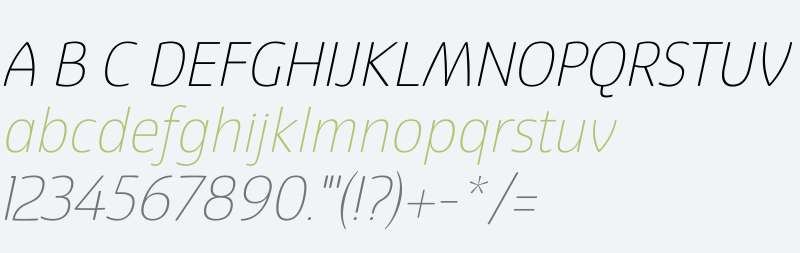 Eigerdals W00 Thin Italic