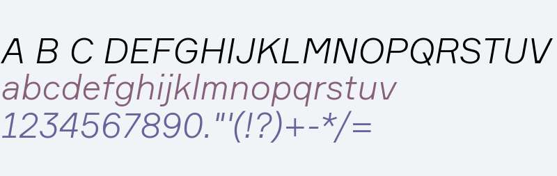 Formular Light Italic